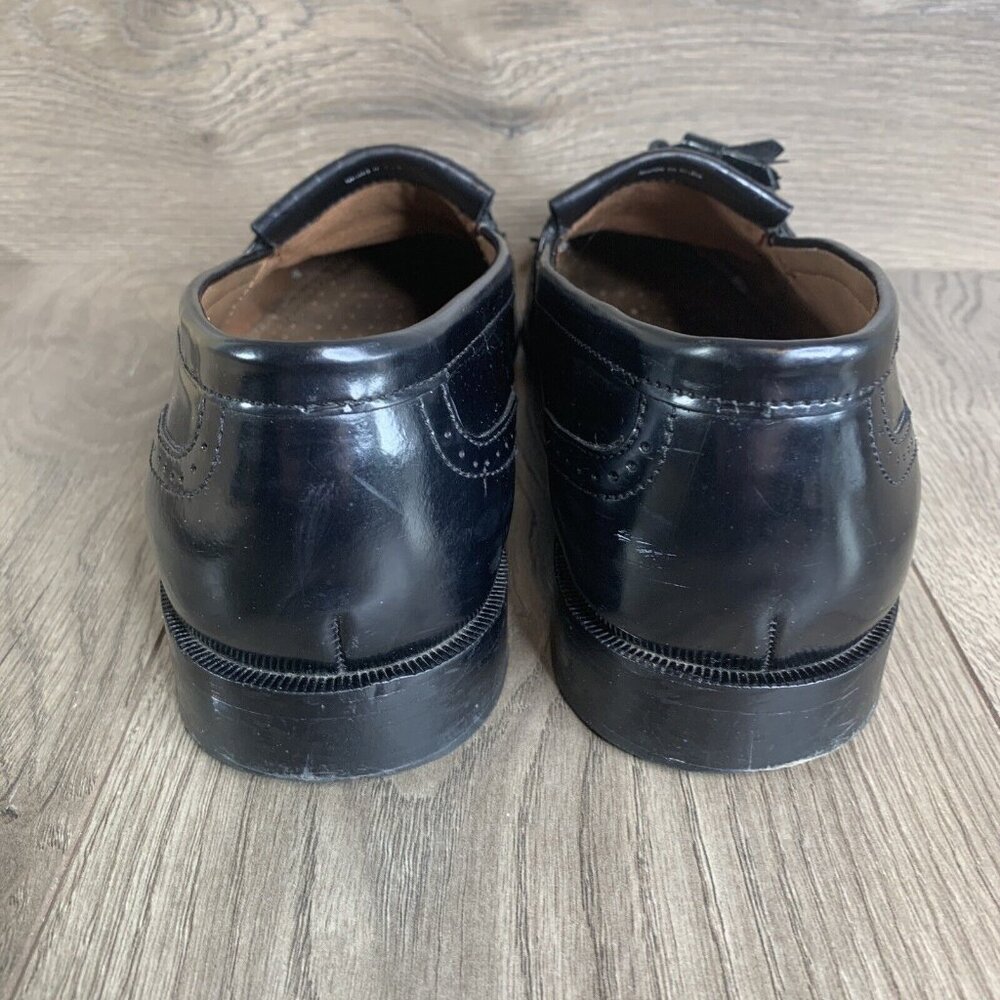 Bostonian Mens First Flex Black Leather Tassel Loafer Shoes Size 10M Style 20370 - Picture 4 of 13